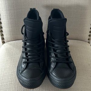 Black Leather Converse